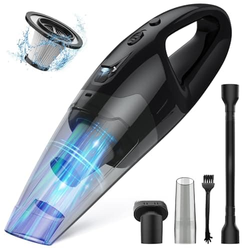 Handheld Vacuum Cordless Rechargeable, Car Vacuum Portable, Mini Vac for Pet Hair, Hand Vacuum Cleaner Car Seats, Home, Quick Cleanup, Strong Suction, Lightweight