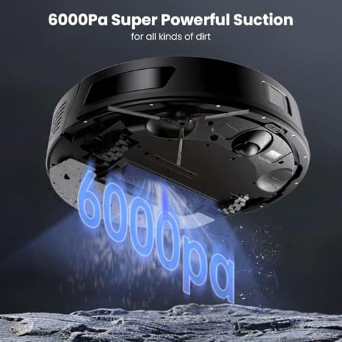Proscenic Q8 Max Robot Vacuum and Mop with Self Emptying for 60 Days, 5,000 Pa Suction, LiDAR Navigation with Home Mapping, 200 Min Run, Auto Self-Charging, WiFi APP Control for Floor