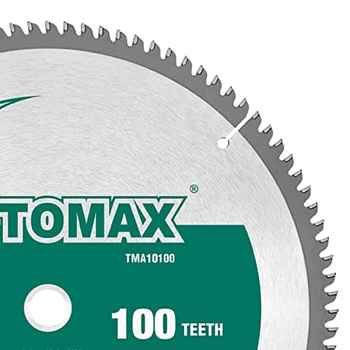 10-Inch 100 Tooth TCG Thin Aluminum and Non-Ferrous Metal Saw Blade with 5/8-Inch Arbor