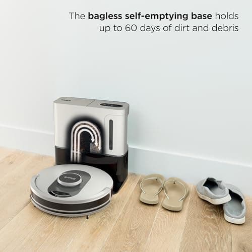 Shark AI Ultra Voice Control Robot Vacuum with Matrix Clean Navigation, Home Mapping, 60-Day Capacity, XL Self-Empty Base for Homes with Pets, Carpet & Hard Floors