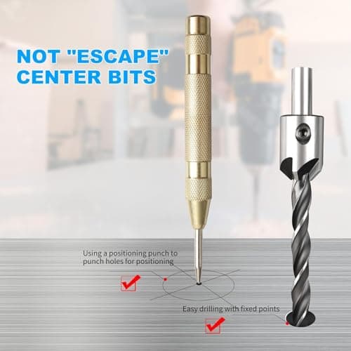 Rocaris 5 Pack Step Drill Bit & 5 Pack Countersink Drill Bit Set, Titanium Coated, 50 Sizes of Step Bit for Metal with Aluminum Case, Multiple Hole Stepped Up Bits for DIY