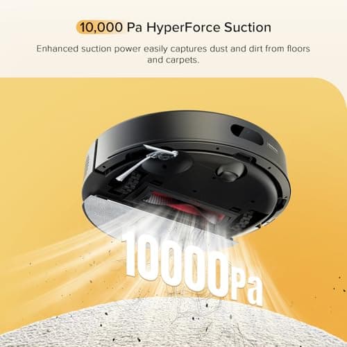 roborock Q7 M5 Robot Vacuum and Mop Combo, 10,000Pa HyperForce Suction, Robotic Vacuum Cleaner, Dual Anti-Tangle System, APP-Controlled Mopping, LiDAR Navigation, for Pet Hair and Carpet, Black