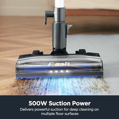 Eureka Corded Stick Vacuum Cleaner for Home Pet Hair, Lightweight Vacuum Cleaner with Powerful Suction for Carpet Tile and Hard Floor, Blue, NES520BL 2-in-1 Flash Handheld Vac