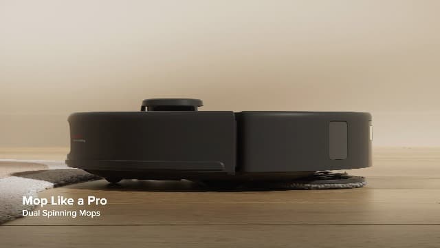 roborock Qrevo S5V Robot Vacuum Cleaner, 12,000Pa Suction, Dual Anti-Tangle Brushes, Smart Obstacle Avoidance, Dual Liftable Spinning Mops, Auto Mop Washing, Self Drying, Self-Emptying & Refilling