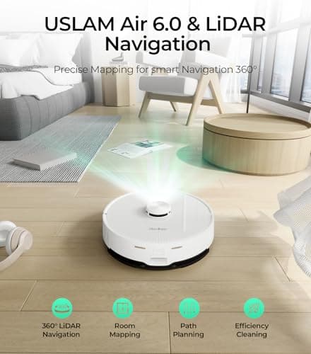 R10 Robot Vacuum and Mop Combo, 2-in-1 Vacuum Robot with Suction Station, LiDAR Navigation, Powerful 4000Pa Suction Power, 4L Dust Bag, 90 Days Hands-Free Cleaning, Ideal for Pet Hair Cleaning