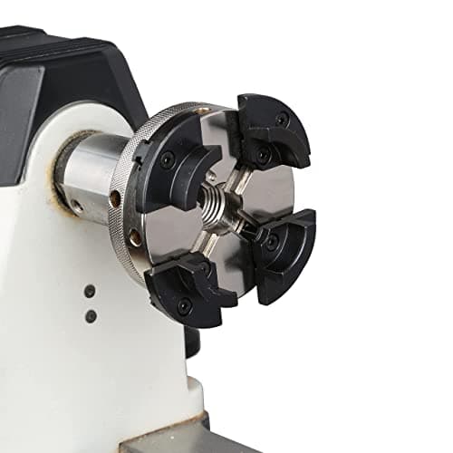 4INCH 4-Jaw Self-Centering Wood Lathe Chuck, 2" Round Jaw Mounted, 1"x8TPI thread & 3/4"x16TPI Adapter, T Allen Wrench, Screw Chuck, SCR4-4, Nickle electric Coating Body