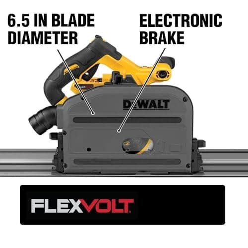 DEWALT 60V MAX* Circular Saw, 6-1/2-Inch, Cordless TrackSaw, Tool Only (DCS520B)