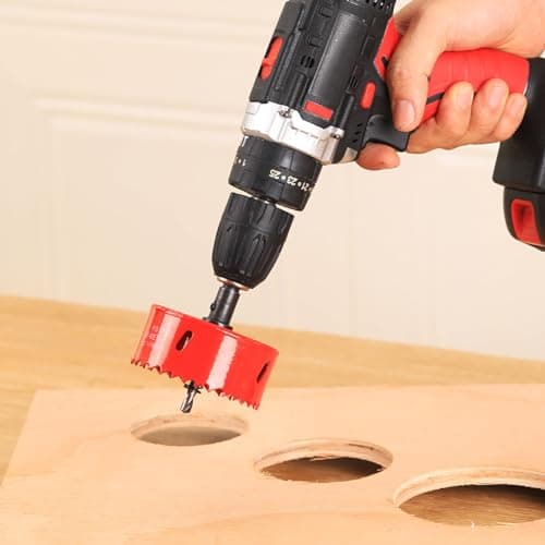 Bi-Metal Hole Saw Kit - 9 Pcs General Purpose Hole Saw Drill Bits, Sizes 3/4" to 3", HSS Hole Cutter with Arbor & Pilot Bit - Ideal for Wood, Plywood, Cornhole, Ceiling, and Drywall