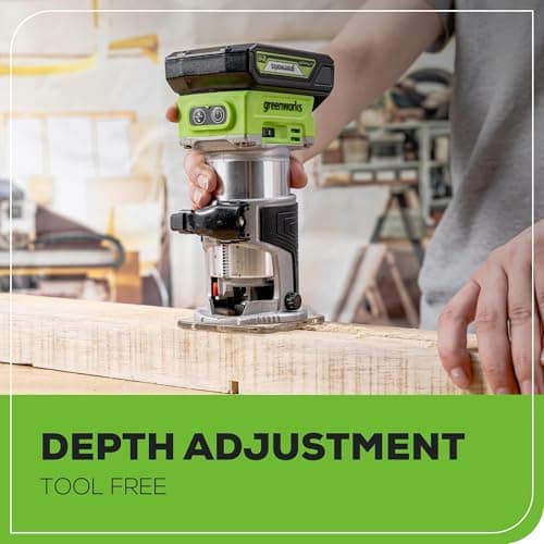 Greenworks 24V Brushless 2-Tool Combo Kit,Cordless Jig Saw+Wood Router Power Tool Sets Including Battery