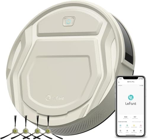 Lefant Robot Vacuum M210 Pro, Slim,Powerful Suction,120 Mins Runtime, Self-Charging Robotic Vacuum Cleaner, APP/Voice/WiFi/Alexa Control, Ideal for Pet Hair,Low-Pile Carpet, Hard Floor