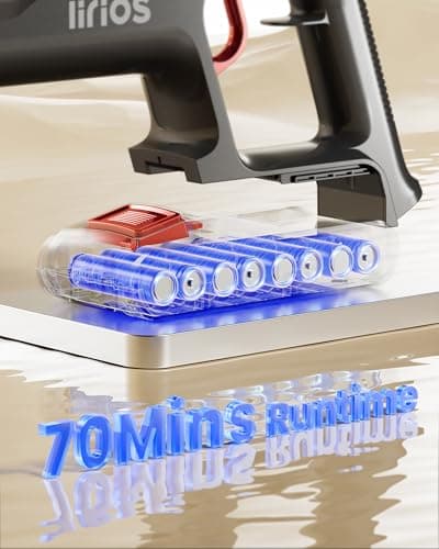 Cordless Vacuum Cleaner, 550W 45KPA 70Mins Self-Standing Vacuum Cleaners for Home, Stick Vacuum Cordless with Wall Mount Charging, LDE Display, Upgraded Roller Brush for Carpet,Pet Hair,Hardwood Floor