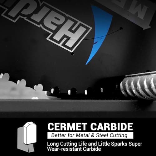 14-Inch Metal Cutting Saw Blade – No Heat, Low Sparks, 66-Tooth Cermet Carbide Tipped, Fits Evolution S14CPS/S15CPS/S355CPS – Thin Kerf for Steel, Angle Iron, Threaded Rod, 1-Inch Arbor