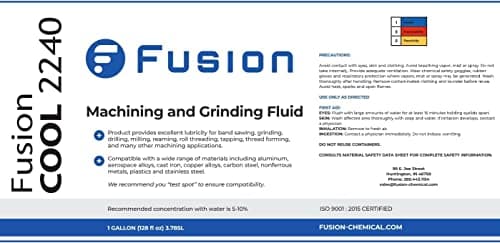 Machining, Grinding, and Cutting Fluid | Fusion Cool 2240 | General Purpose Coolant, Cutting Oil and Machine Shop Operations | Semisynthetic (1 Gallon)