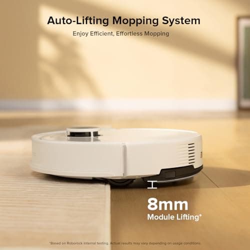 roborock Q10 S5 Robot Vacuum and Mop Cleaner, 10000Pa HyperForce Suction, Dual Anti-Tangle System, Auto-Lifting Mop, ReactiveTech Obstacle Avoidance, App Control, for Pet Hair and Carpet, White
