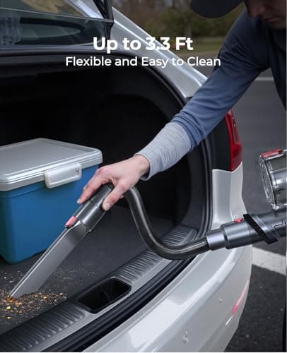 Cordless Vacuum Cleaner 550W/45Kpa, Stick Vacuum Cleaners 60 Mins Max Runtime with Charging Dock, Self-Standing Handheld Vacuum with Touch Display, 6-in-1 Vacuum Cleaner for Carpet/Hard Floor/Pet Hair