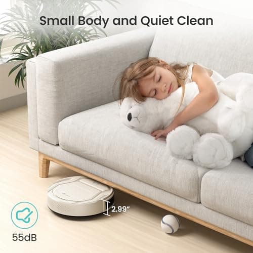 Lefant M210 Pro Robot Vacuum, Strong 2200Pa Suction, 120 Min Runtime, Super Slim Thin, Low Noise, Self-Charging, Wi-Fi/App/Alexa Control, Ideal for Pet Hair & Hard Floors