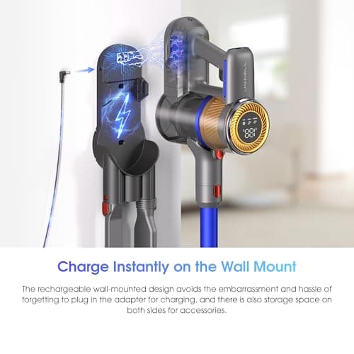 UNINELL HOME Cordless Vacuum Cleaner,45000Pa/450W Vacuum Cleaners for Home with 60Mins Runtime,Lightweight Anti-Tangle Stick Vacuum,Wall-Mount Charging,Vacuum Cordless with Attachments for Pet Hair