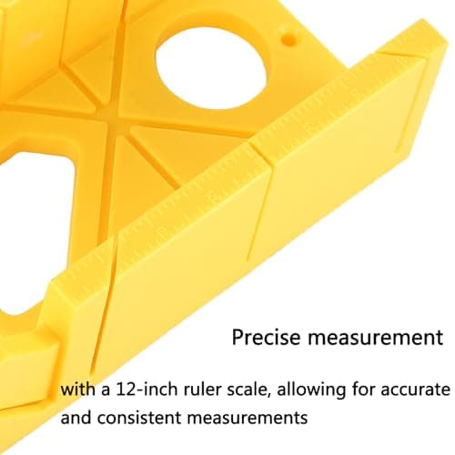Mitre Box and Saw Set for Crafting,12 Inch Mitre Box with 14 Inch Back Saw,Reinforced Steel Back Saw for Woodworking,Preset Cutting Box with 45 Degree Cutting Guide for Molding Trim