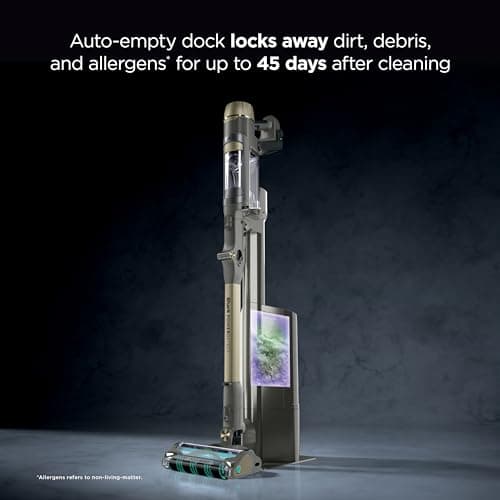 Shark PowerDetect Clean & Empty Cordless Stick Vacuum & Auto-Empty System, Powerful Suction, HEPA Filtration, Carpet & Hard Floor, Portable, Stick Vacuum for Pet Hair, Dark Gray, IP3253