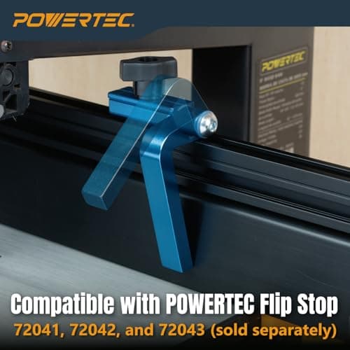 POWERTEC 16" x 3-1/2" Band Saw Fence - Resaw Fence Attachment for Bandsaw Tables & Drill Press, Compatible with POWERTEC Straight Edge Clamps (72260)