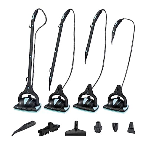 Euroflex Vapour Pro 20-Piece Steam Mop with Built-In All-in-One Portable Steam Cleaner; Ranked #1 by Good Housekeeping; 295°F & 50 PSI; Kills 99.9% Bacteria & Viruses (H1N1); 5-Year Warranty