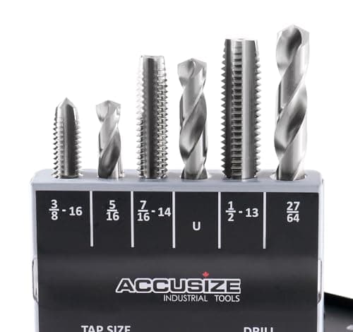 Accusize Industrial Tools U.N.C. 18 Pc H.S.S. Tap and Drill Set, 0001-0040