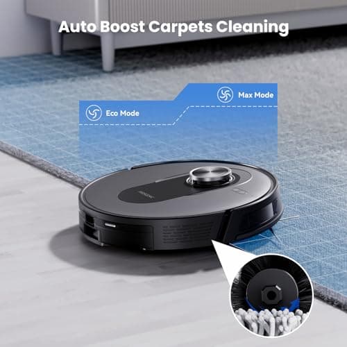 Proscenic Q8 Max Robot Vacuum and Mop with Self Emptying for 60 Days, 5,000 Pa Suction, LiDAR Navigation with Home Mapping, 200 Min Run, Auto Self-Charging, WiFi APP Control for Floor