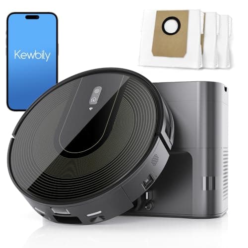 Robot Vacuum Cleaner with Self-Emptying Base – 9000Pa Suction, 85 Days of Dust Storage, Wi-Fi/App/Alexa Control – Ideal for Hard Floors, Low Carpets, and Pet Hair