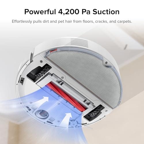 roborock Q7 Max Robot Vacuum and Mop Combo, 30-Level Water Flow Control, 4200Pa Suction, PreciSense LiDAR Navigation, No-Go Zone, No-Mop Zone, App & Voice Control, Ideal for Pet Hair