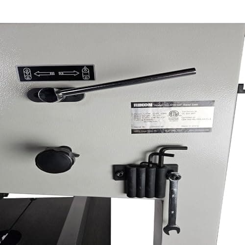 Rikon Power Tools 10-310 10" Bandsaw with Cast Iron Table, Steel Stand, Rip Fence, Quick-Release Tension & 4-5/8" Resaw Capacity