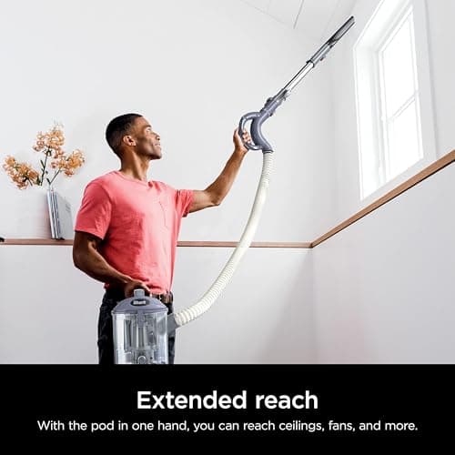Shark NV352 Navigator Lift Away Upright Vacuum, Hepa Filter, Anti-Allergen Technology, Swivel Steering, Ideal for Carpet, Stairs, & Bare Floors, with Wide Upholstery & Crevice Tools, Lavender