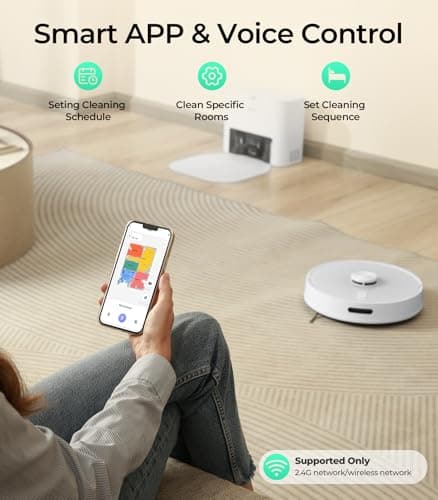 R10 Robot Vacuum and Mop Combo, 2-in-1 Vacuum Robot with Suction Station, LiDAR Navigation, Powerful 4000Pa Suction Power, 4L Dust Bag, 90 Days Hands-Free Cleaning, Ideal for Pet Hair Cleaning