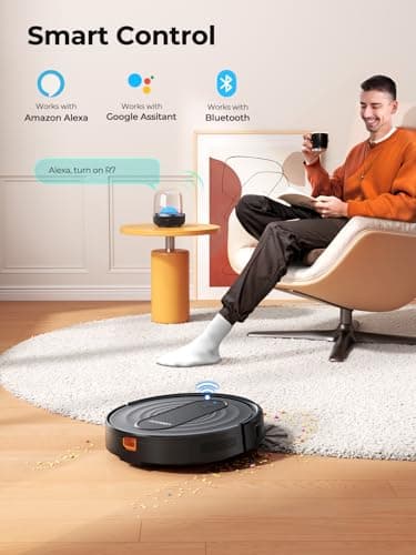 Robot Vacuum Cleaner with 3000Pa Suction,Personalized Cleaning Settings,Auto Self-Charging Robotic Vacuum,Carpet Booster,App/Alexa/Remote Control, Ideal for Pet Hair/Hard Floor/Carpet,R7