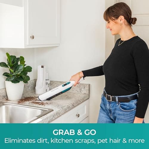 Kenmore HV3005 11.1V Cordless Handheld Vacuum Cleaner Lightweight Versatile and Portable Hand Vac Powerful Suction with 2-Speed Power Control for Pet Hair, One-Touch Empty for Car & Home
