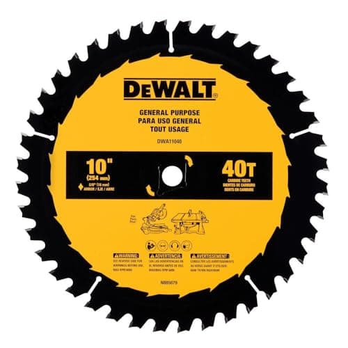 DEWALT Table Saw Blade, 10", 40 Tooth, with Fine Finish, Ultra Sharp Carbide (DWA11040)