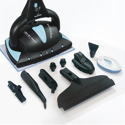 Euroflex Vapour Pro 20-Piece Steam Mop with Built-In All-in-One Portable Steam Cleaner; Ranked #1 by Good Housekeeping; 295°F & 50 PSI; Kills 99.9% Bacteria & Viruses (H1N1); 5-Year Warranty