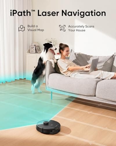 eufy L60 Robot Vacuum, Ultra Strong 5,000 Pa Suction, iPath Laser Navigation, for Deep Floor Cleaning, Ideal for Hair, Hard Floors