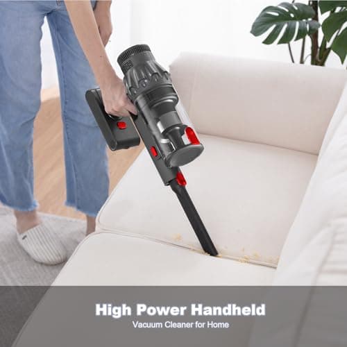 Cordless Vacuum Cleaner, Vacuum Cleaners for Home, 50KPA 500W Stick Handheld Pet Hair Hardwood Floor Vac, High Power Hand Held Rechargeable Battery Portable Household Lightweight Vac, C11 Gold