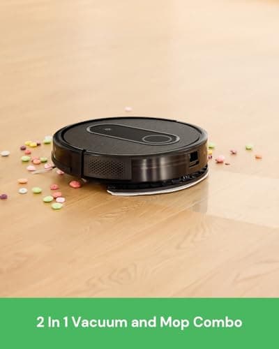Robot Vacuum,2 in 1 Mopping and Vacuuming, App/Voice/Remote Control,Self-Charging Robotic Vacuum Cleaner,Good for Hard Floor, Low-Pile Carpet, Pet Hair (Small)