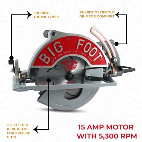 Big Foot Tools SC-1025SU BF-UG 10-1/4-Inch Wormdrive Magnesium Circular Saw w/ Skil Motor