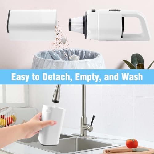 Pet Hair Handheld Vacuum Cordless Car Vacuum, 20000PA High Power, Portable Lightweight Rechargeable Hand Vacuum for Home, Pet and Car