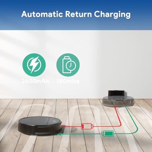 Bagotte Robot Vacuum and Mop, BG550Pro Robotic Vaccum with 550ml Large Dust Bin, Zigzag Efficient Navigation, 2.75'' Slim Design, Automatic Robotic Vacuum Cleaner for Pet Hair, Hard Floor, Carpet