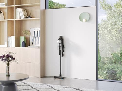 SAMSUNG Jet 85 Cordless Stick Vacuum, Lightweight w/Jet Dual Brush, Anti-Tangle Pet Tool, Removable Battery, Powerful Cleaning for Hardwood Floors, Carpets, Area Rugs, VS20C8522TW, Misty White