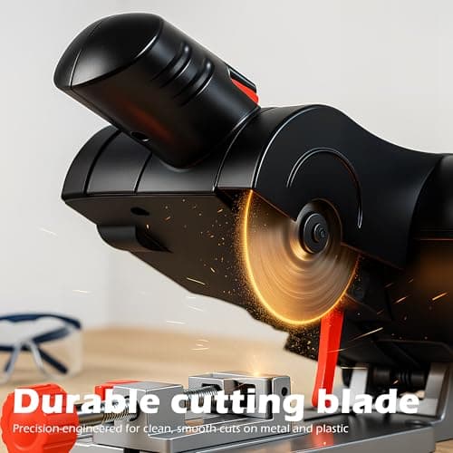 Mini Miter Saw Electric Power Table Saw Benchtop Cut-Off Chop Saw, DIY Cutting Tools for Crafts Miniatures Metal Wood Cutter, Cuts 1/2"Max Tall Max 45 Degree