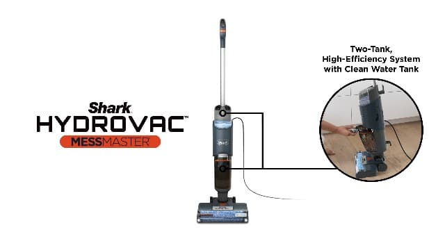 Shark HydroVac MessMaster Wet Dry Corded Vacuum Cleaner, 3-in-1 Multi-Surface Vacuum Mop & Self-Cleaning System, Lightweight, Powerful Suction, for Hard Floors & Area Rugs, Navy, WD161
