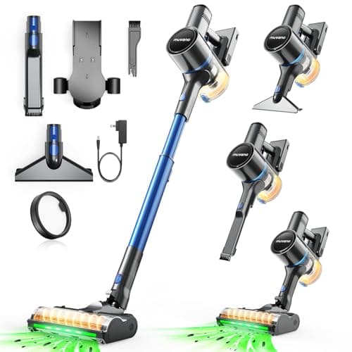Cordless Vacuum Cleaners for Home, 45KPA Powerful Suction, Up to 60 Minutes, Tangle-Resistant, Lightweight, Rechargeable Stick Vac with Wall Mount for Carpet, Tile, Pet Hair, Hardwood Floors