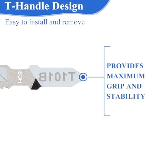 Jigsaw Blades, 10 Piece Jig Saw Blades, Assorted T-Shank jig Saw Blades for Wood, Metal and Plastic Cutting(T111D, T101AO, T101BR, T101D, T101B, T118A, T118B, T144D, T244D,T111C)