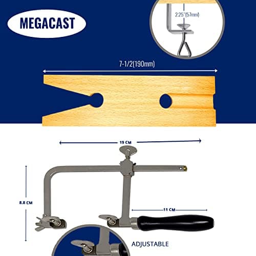 3 in 1 Professional Jeweler's Saw Set Saw Frame 144 Blades Wooden Pin Clamp Wood Metal