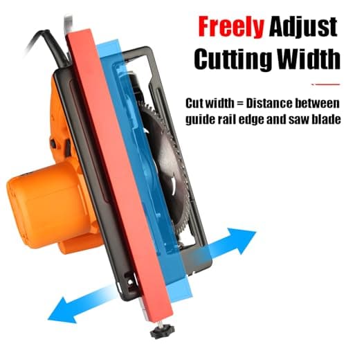 TOOLCOOL Circular Saw Guide Attachment Aluminum Alloy Adjustable Cutting Guide Rail For Circular Saw Trimming Narrow Strips