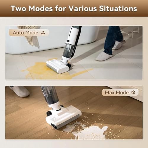 JONR ED12 Lite Wet Dry Vacuum Cleaner, Cordless Vacuum Mop with Self-Washing, 0.1 inch Edge Cleaning, 30min Runtime, Anti-Tangle Design, 7.7lbs Lightweight Mop Vacuum Cleaner for Hard Floors